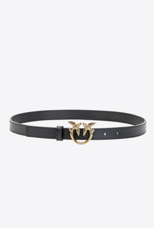 Pinko Love Birds thin leather belt Dorados | MXDYB28691