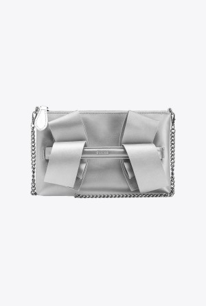 Pinko Metallic Aika Planos bag Plateados | MXICD79016