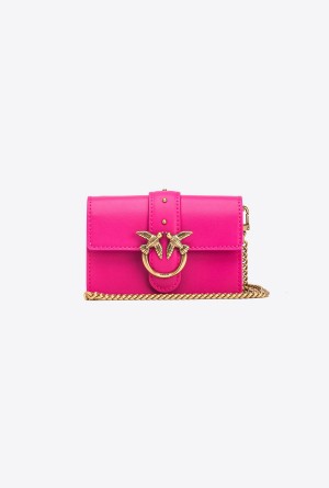 Pinko Micro Love Bag One Simply Dorados | ZMXMJ71506