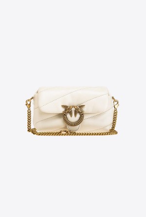 Pinko Micro Love Bag Puff Maxi Quilt con twist buckle Dorados | MXDFL80857