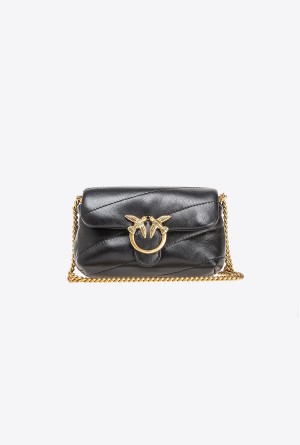 Pinko Micro Love Bag Puff Maxi Quilt Dorados | SMXNY45132