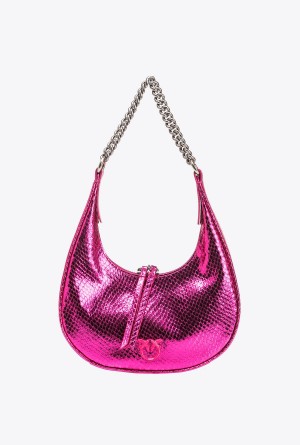 Pinko Mini Brioche Bag Hobo Plateados | XMXGW94751