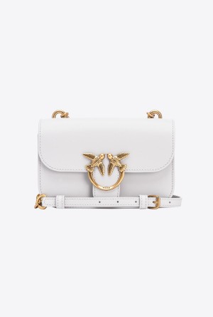 Pinko Mini Love Bag Bell in leather Dorados | PMXER39095