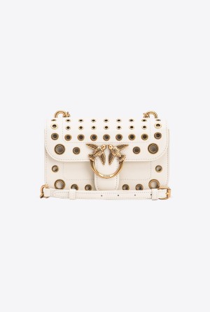 Pinko Mini Love Bag Bell with metal eyelets Dorados | MXCVG74061