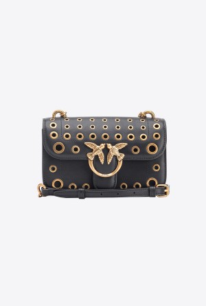Pinko Mini Love Bag Bell with metal eyelets Dorados | FMXUI88060