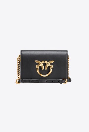 Pinko Mini Love Bag Click Simply Dorados | MXZDE39393