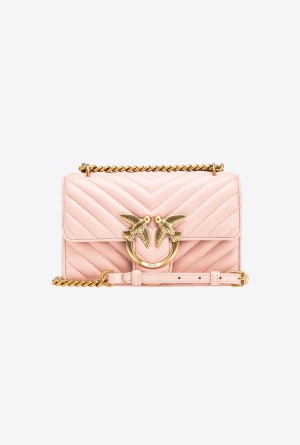 Pinko Mini Love Bag One Simply Dorados | MXEGJ54192