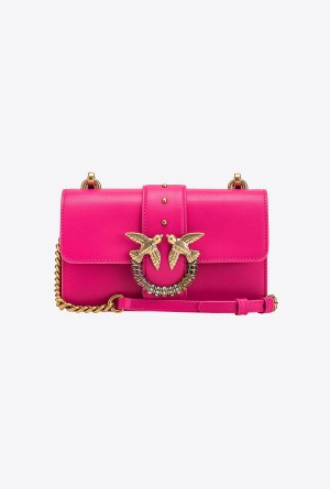 Pinko Mini Love Bag One Simply Jewel Dorados | QMXWA73326