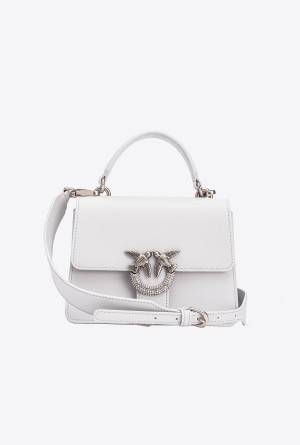 Pinko Mini Love Bag One Top Handle Light Jewel Plateados | XMXBH74492