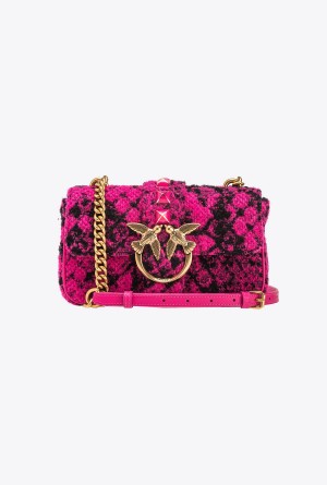 Pinko Mini Love Bag One in snake jacquard Dorados | MXDYB36149