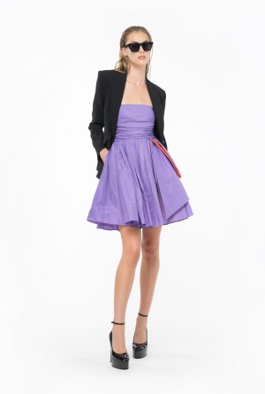 Pinko Mini taffeta dress LILAC/ORANGE | MXJBT65447