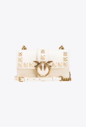 Pinko Mini Love Bag One Painted Studs Dorados | MXJZR20637