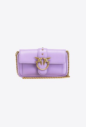 Pinko Pocket Love Bag One Simply Morados Dorados | ZMXNQ80721
