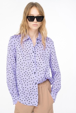 Pinko Polka-dot shirt VERO BLU - REATTIVO | EMXHC95634