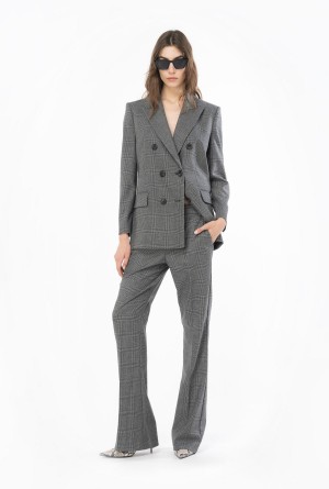Pinko Prince-of-Wales flannel trousers GREY/BLACK | MXIIZ70347