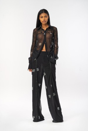 Pinko Reimagine tulle trousers by Patrick McDowell BLACK/WHITE | MXXMI52948