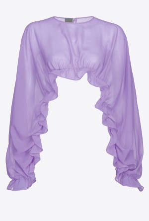Pinko Ruffled shrug LISIANTHUS LILAC | BMXSO17730