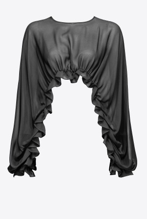 Pinko Ruffled shrug Negros | MXXMI82874