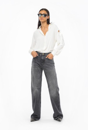 Pinko Shirt with cut-out and bow Blancos | DMXVO40630