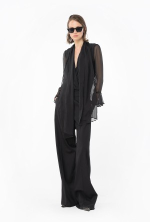 Pinko Silk chiffon bodysuit Negros | YMXVQ73685