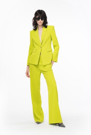 Pinko Single-breasted stretch blazer Amarillos | MXJBT19596