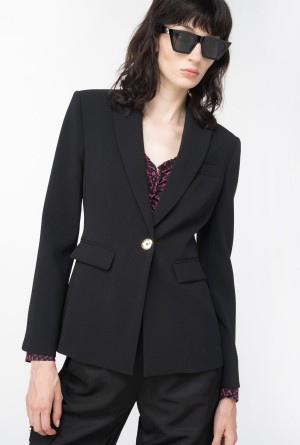 Pinko Single-breasted stretch blazer Negros | XMXBH98887