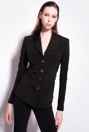 Pinko Slim-fit blazer in technical fabric Negros | MXXMI56997