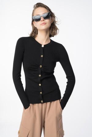 Pinko Slim-fit ribbed cardigan Negros | MXDYB21830