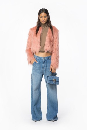Pinko Slouchy wide-leg jeans Azules Claro | YMXVQ52779