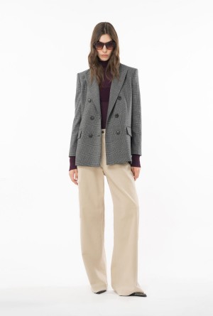 Pinko Stretch gabardine cargo trousers STONE | MXCIF33068