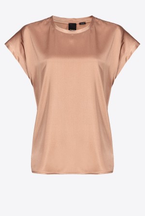 Pinko Stretch satin top Azules | PMXQX64754