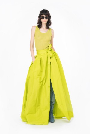 Pinko Taffeta maxi-skirt Amarillos | GMXUC44998