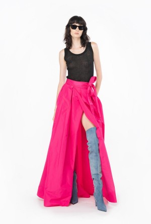 Pinko Taffeta maxi-skirt BEETROOT | AMXWC69431