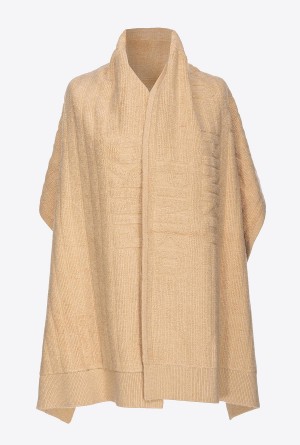 Pinko Terry-stitched scarf BEIGE-NOUGAT | TMXWZ86505