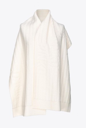 Pinko Terry-stitched scarf Blancos | YMXVQ87430