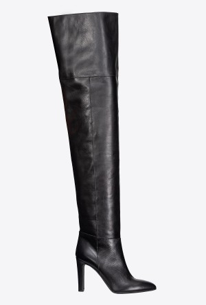 Pinko Thigh-high leather boots Negros | SMXNY51031
