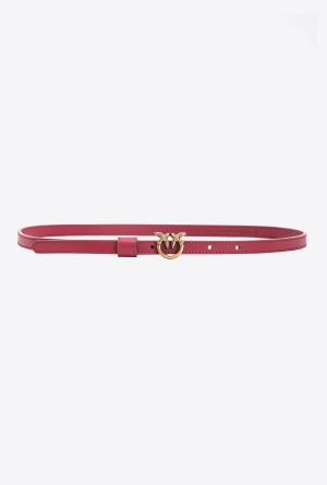Pinko Thin belt with Love Birds buckle 1cm Dorados | MXJBT53168