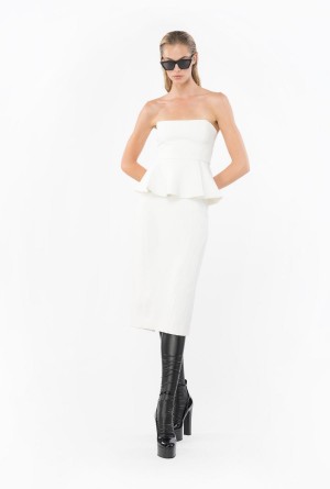 Pinko Top with large flounce at the bottom Blancos | DMXKV20334