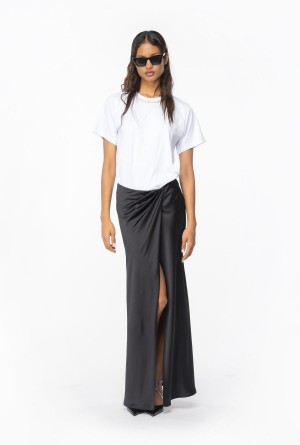 Pinko T-shirt with shiny embroidery Blancos | MXXBR97091
