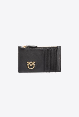 Pinko Zipped chevron-patterned card holder Dorados | LMXSX65636